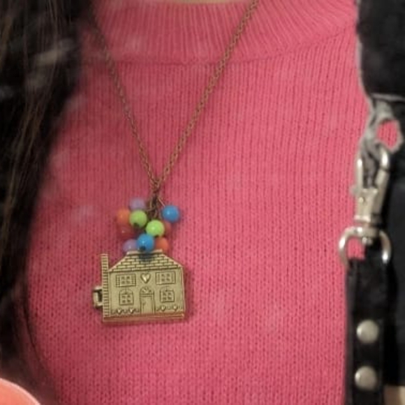 Balloon House Up Necklace Beads Pendant Long Neckl - Picture 3 of 4